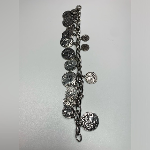 Silpada RARE HTF Sterling Silver ROMAN COINS ChaCha Rolo Chain Link Bracelet - Picture 16 of 16